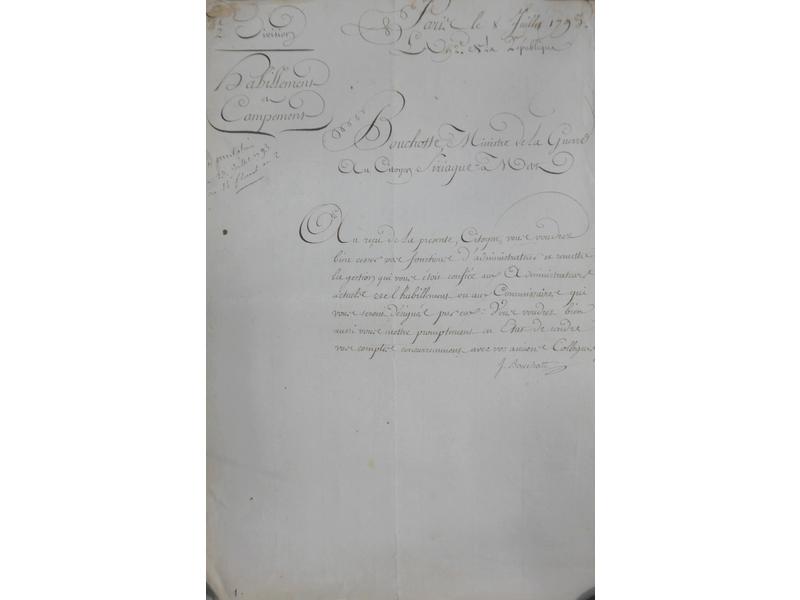 LETTRE MANUSCRITE pour le ministre de la...