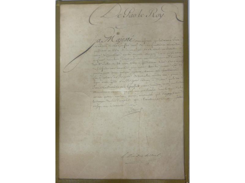 LETTRE DE CACHET datée de Versailles le 20...