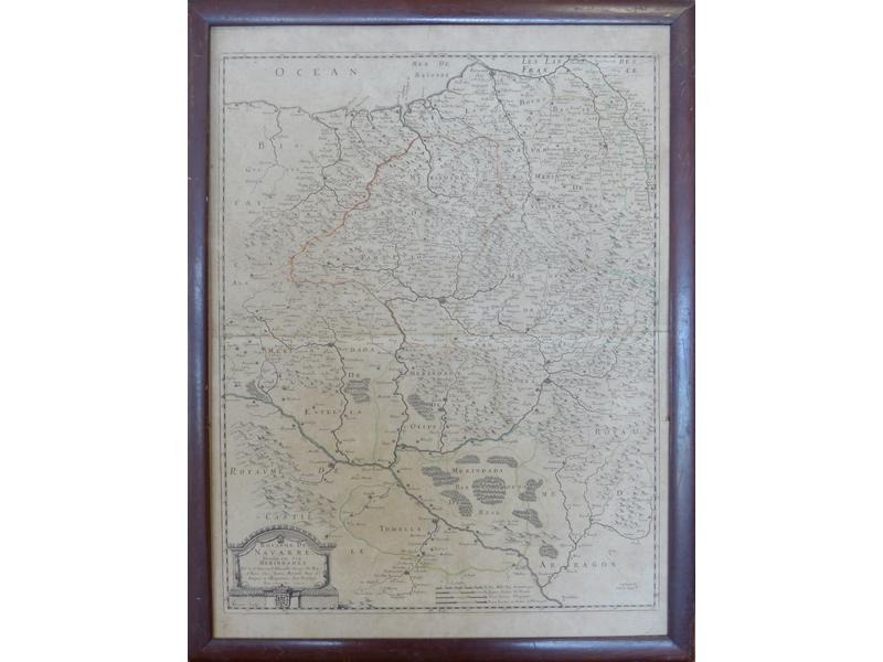CARTE lithographiée du Royaume de Navarre...