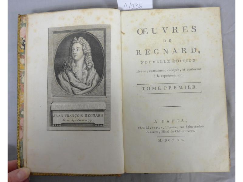 REGNARD : Œuvres. Maradan, 1790. 4 vol. in-8...