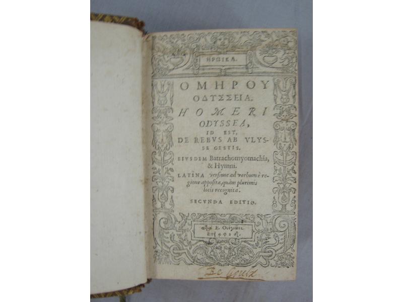 HOMERE : Homeri Ilias ; Odyssea. Jean Vignon,...