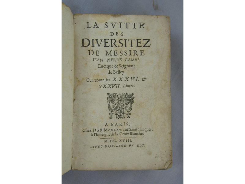 CAMUS (J.-P.) : La Suitte des diversitez...