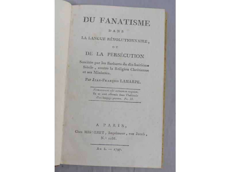 DU FANATISME DANS LA LANGUE REVOLUTIONNAIRE...