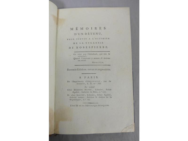 MEMOIRES D'UN DETENU POUR SERVIR A L'HISTOIRE...