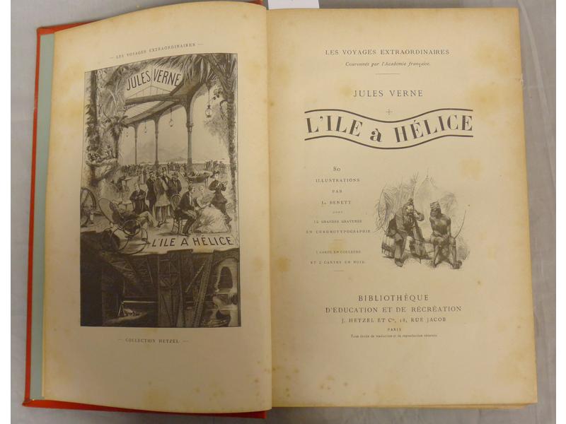 Jules VERNE, L'Île à Hélice, reliure Hertzel...