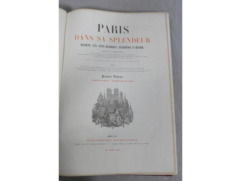 PARIS DANS SA SPLENDEUR, 1861, 3 vol. in...