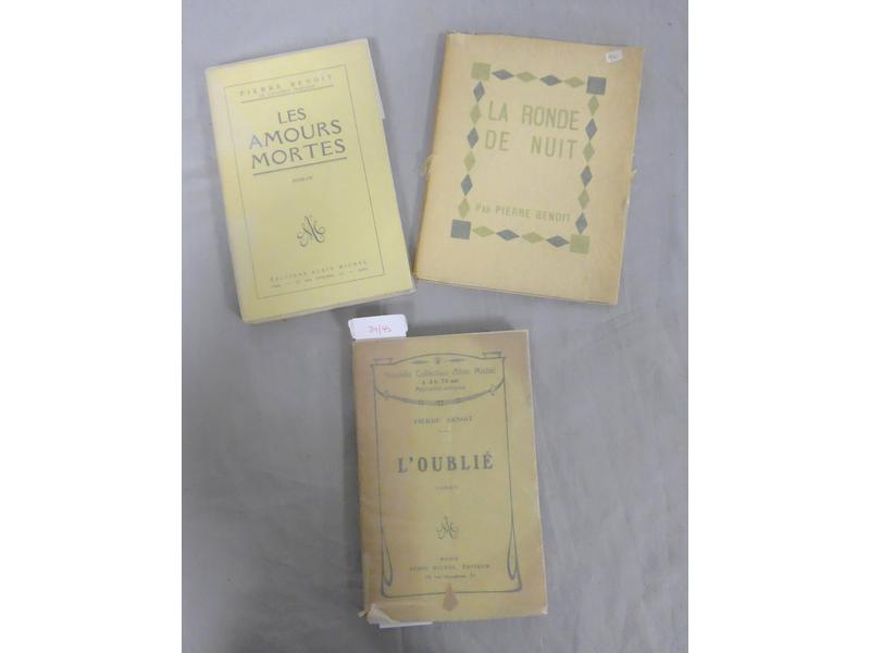 [BENOIT (P.)] lot de 3 vol. in-12 brochés...
