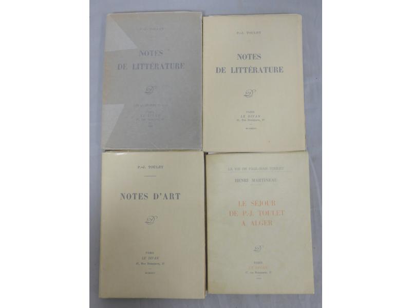 [TOULET (P.-J.)] Lot de 4 vol. in-12 brochés...