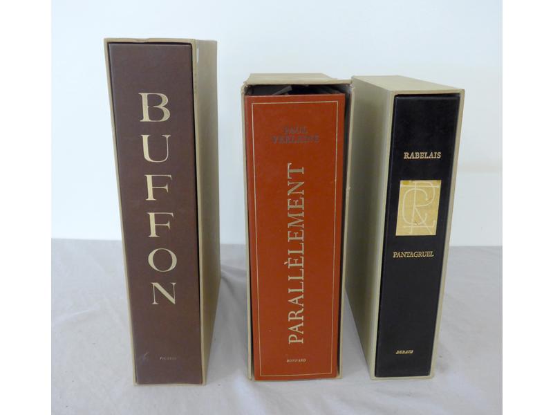 BUFFON, RABELAIS, VERLAINE, Trois illustrés...