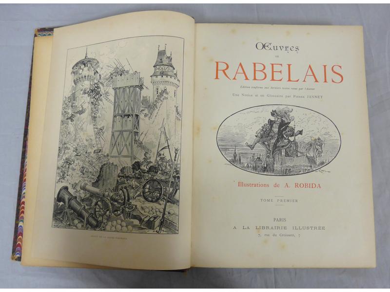 Oeuvres de Rabelais, 2 volumes, illustration...