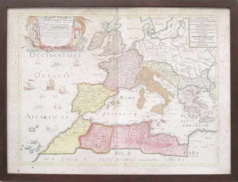 CARTE DE L'EMPIRE ROMAIN D'OCCIDENT divisé...