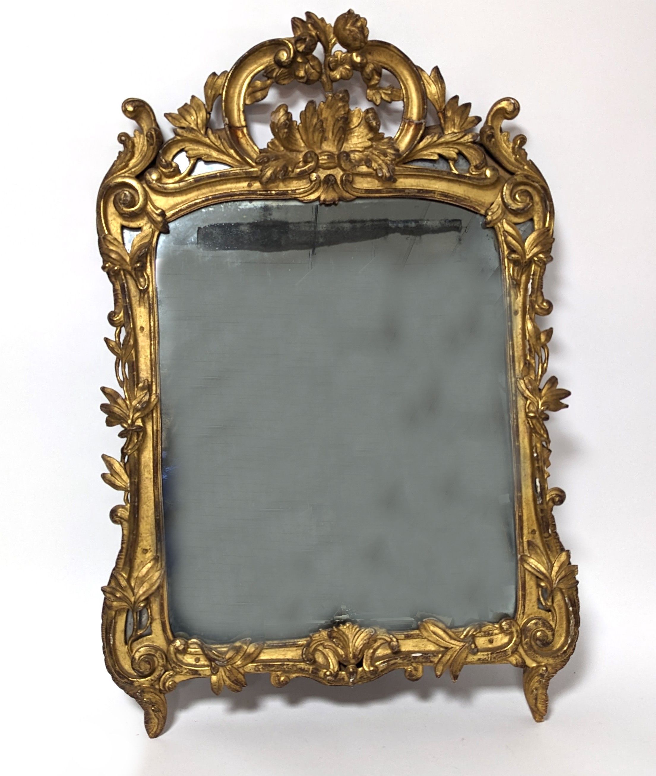 MIROIR au mercure rectangulaire dans un cadre...