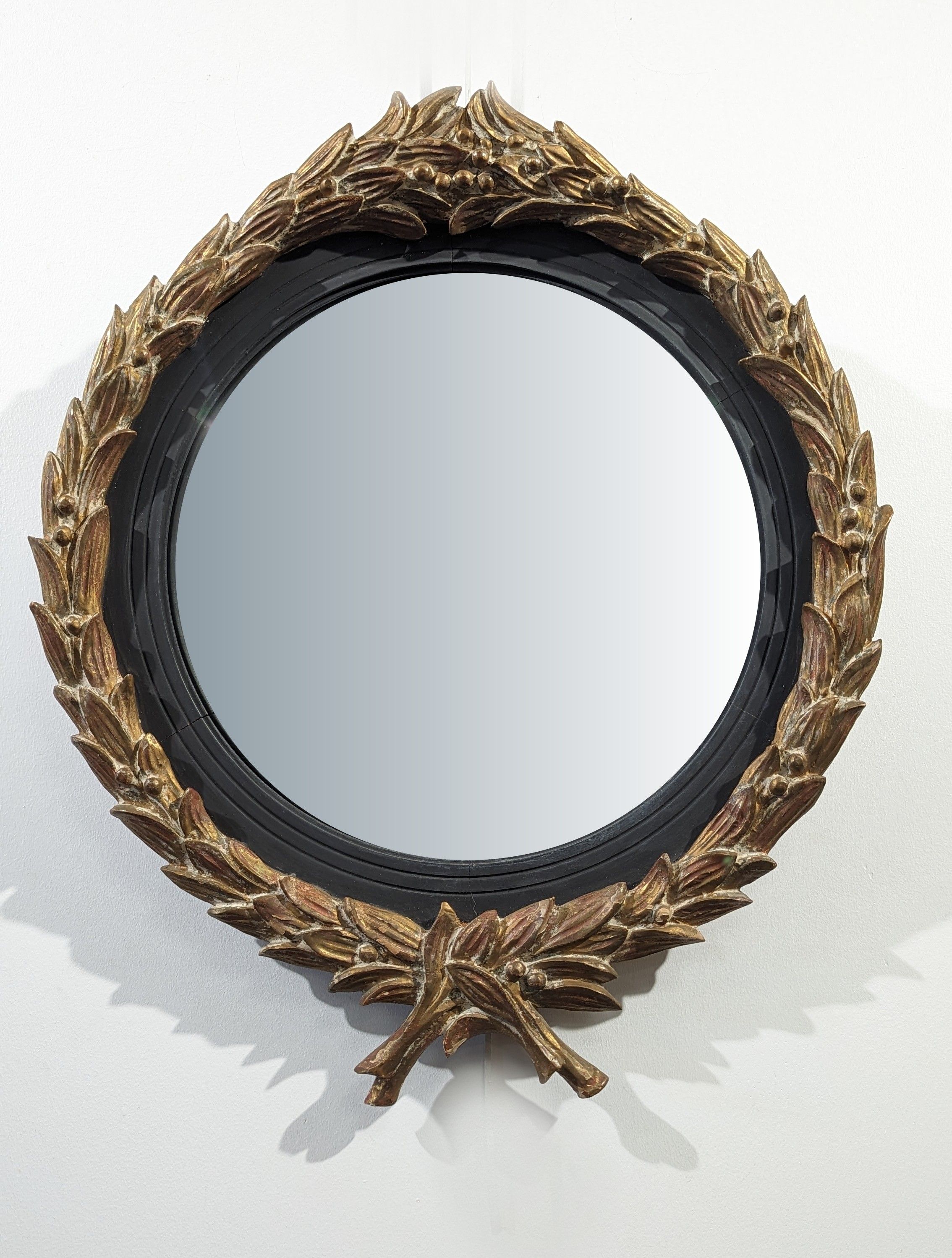GRAND MIROIR SORCIÈRE dans un cadre en bois...