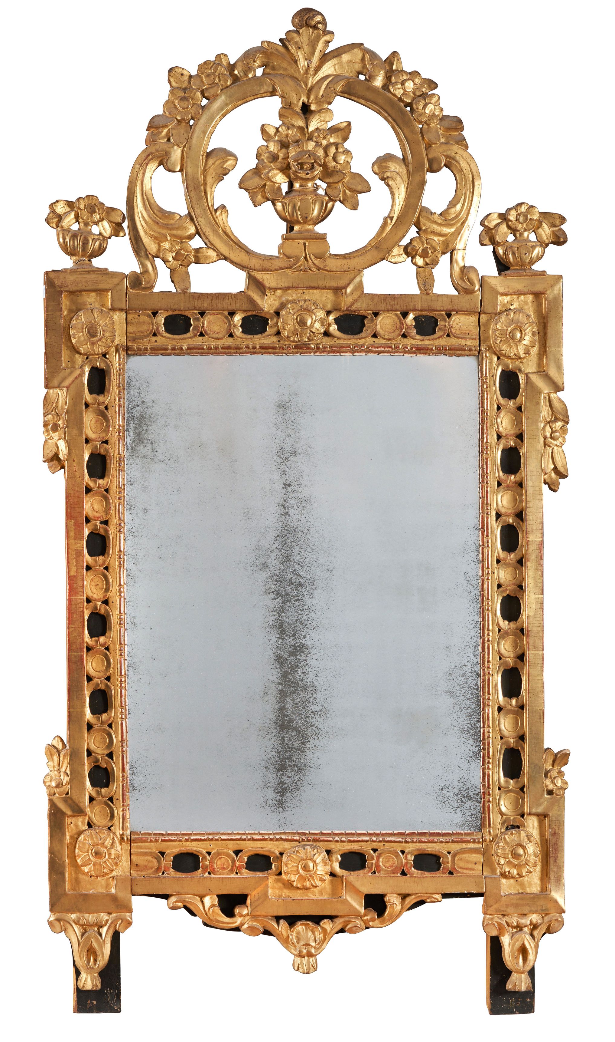 MIROIR au mercure rectangulaire dans un cadre...