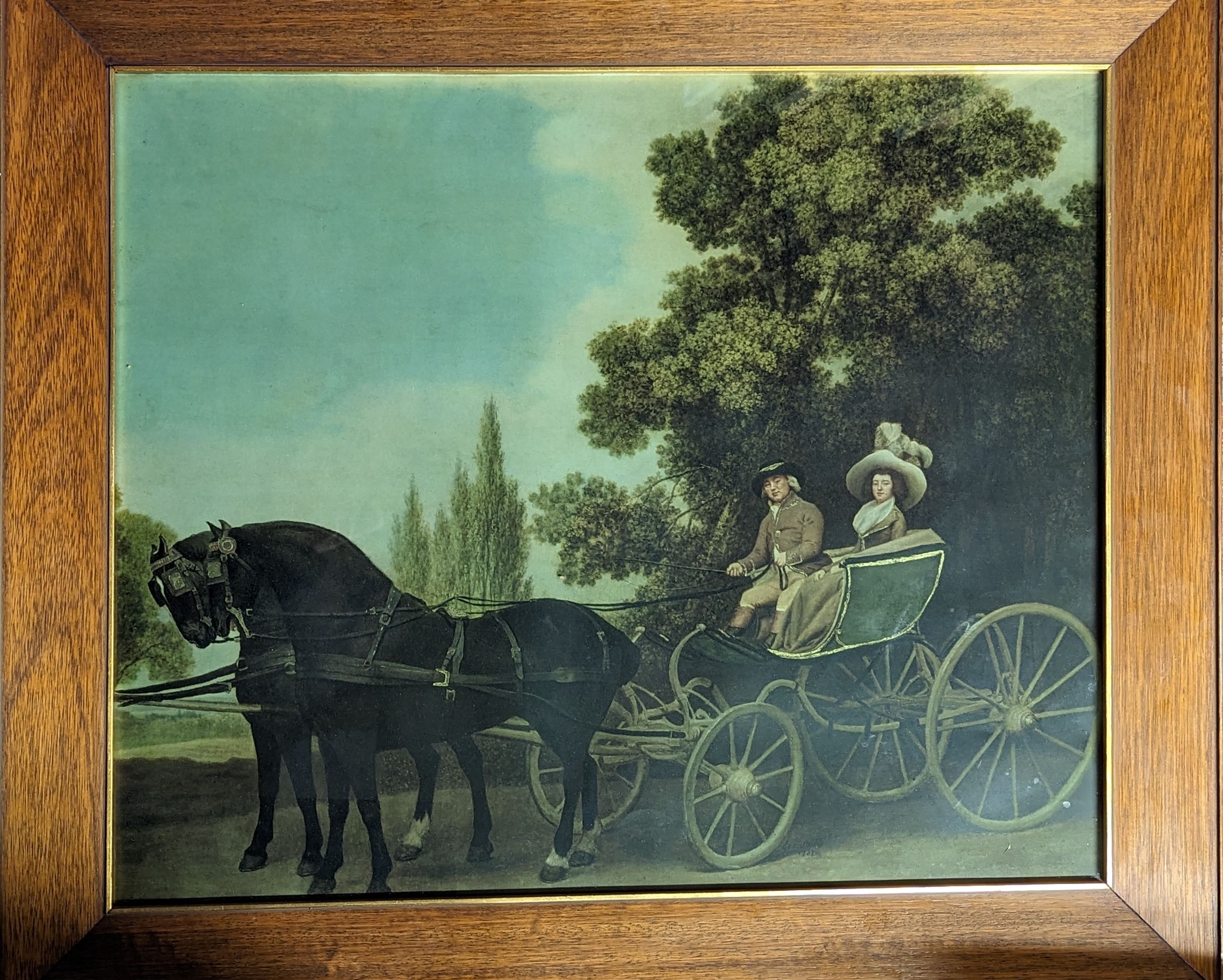 REPRODUCTION représentant un couple sur une...