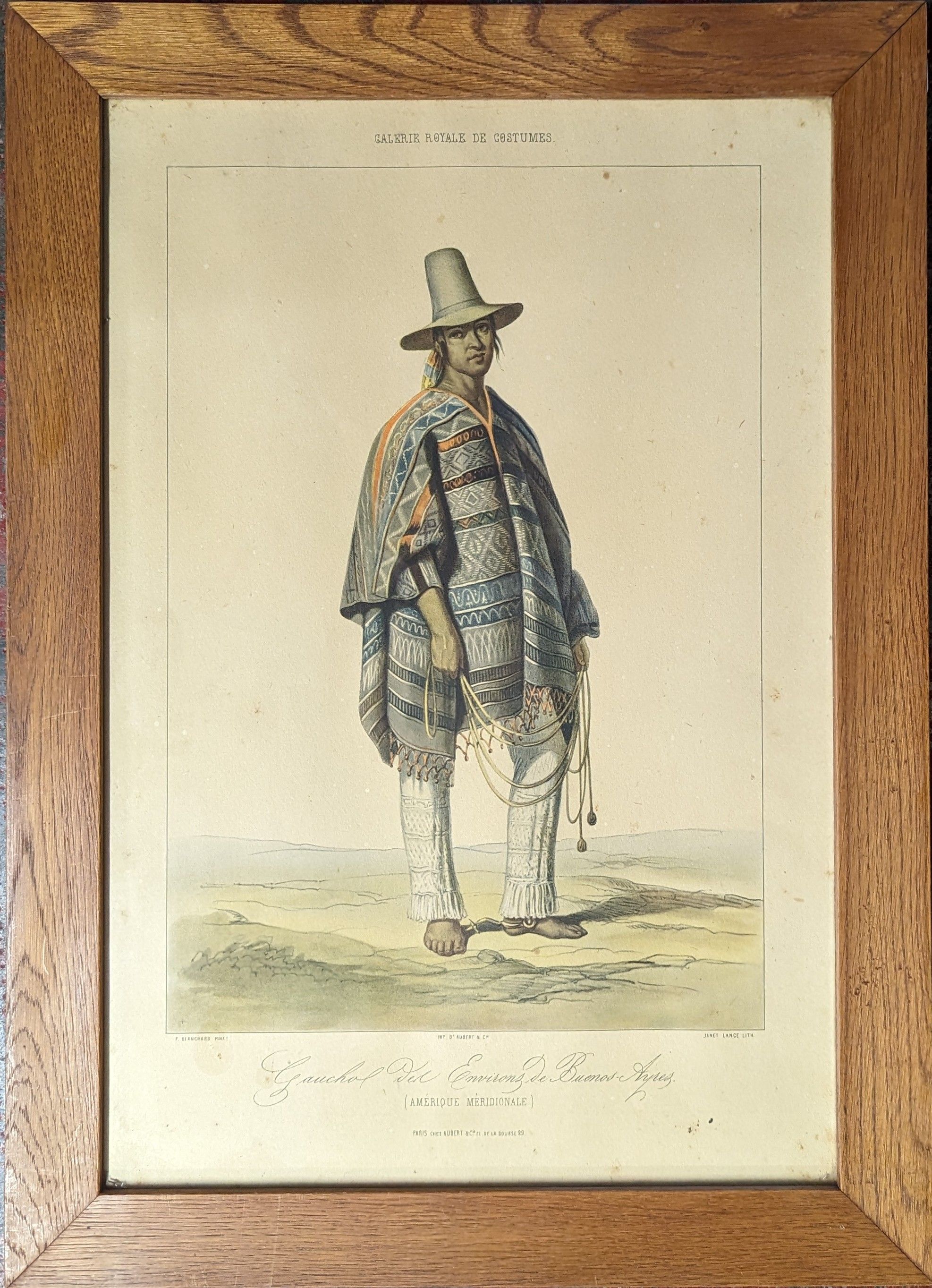 LITHOGRAPHIE en couleurs "Gaucho" signée...