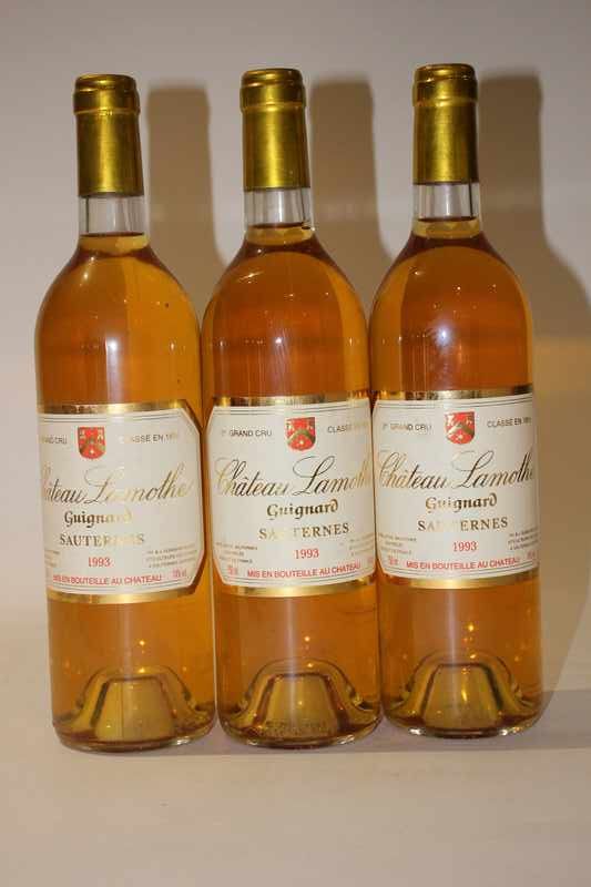 3 Blles CH. LAMOTHE GUIGNARD Sauternes GCC...
