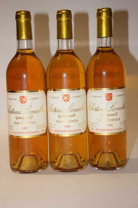 3 Blles CH. LAMOTHE GUIGNARD Sauternes GCC...