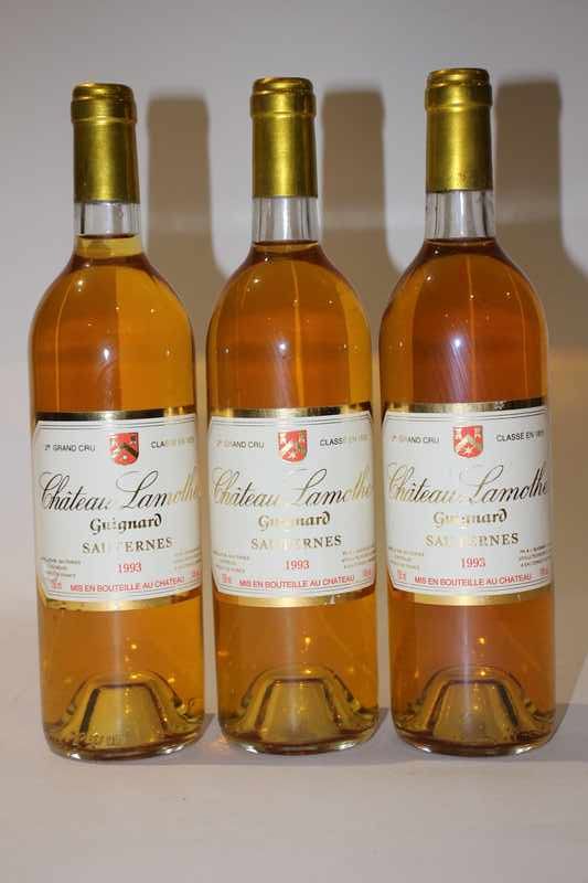 3 Blles CH. LAMOTHE GUIGNARD Sauternes GCC...