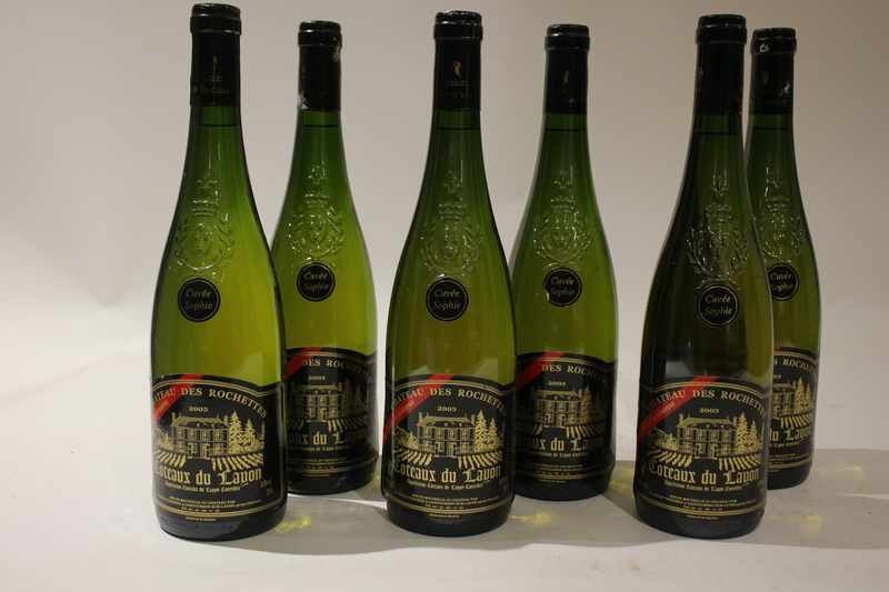 6 Blles COTEAUX DU LAYON Cuvée Sophie mise...