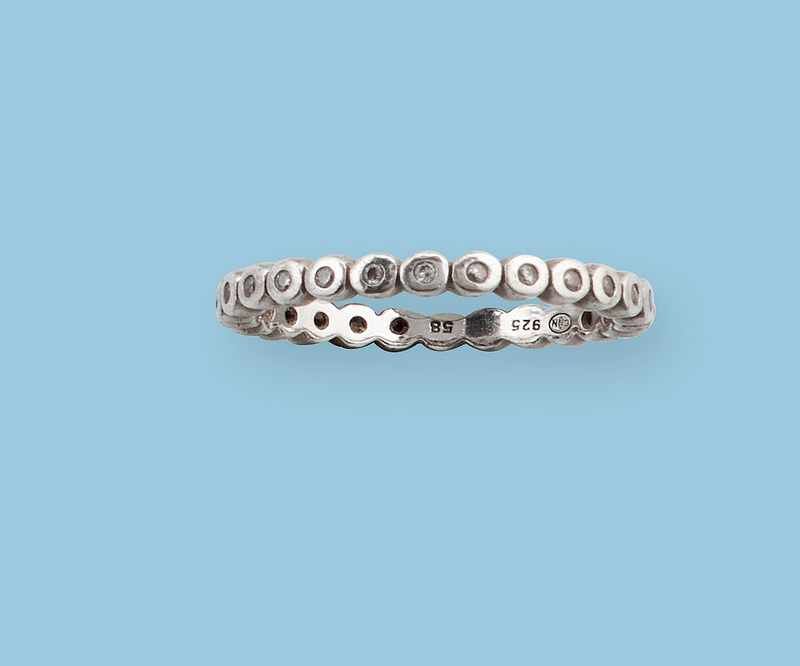 ALLIANCE type americaine en argent sertie...