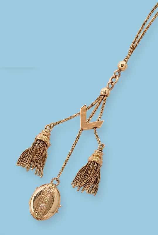COLLIER en or (750mm) avec ses coulants,...