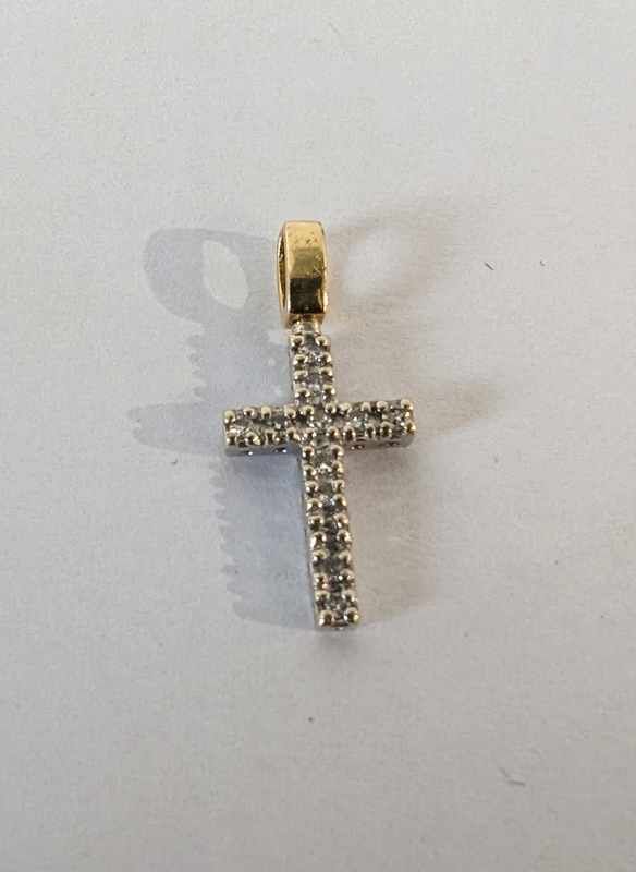 CROIX au deux ors blanc et jaune (750mm)...