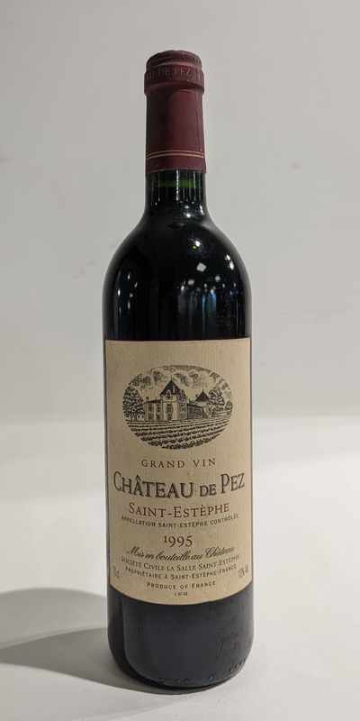 1 Blle CH. DE PEZ, Saint-Estèphe, 1995.