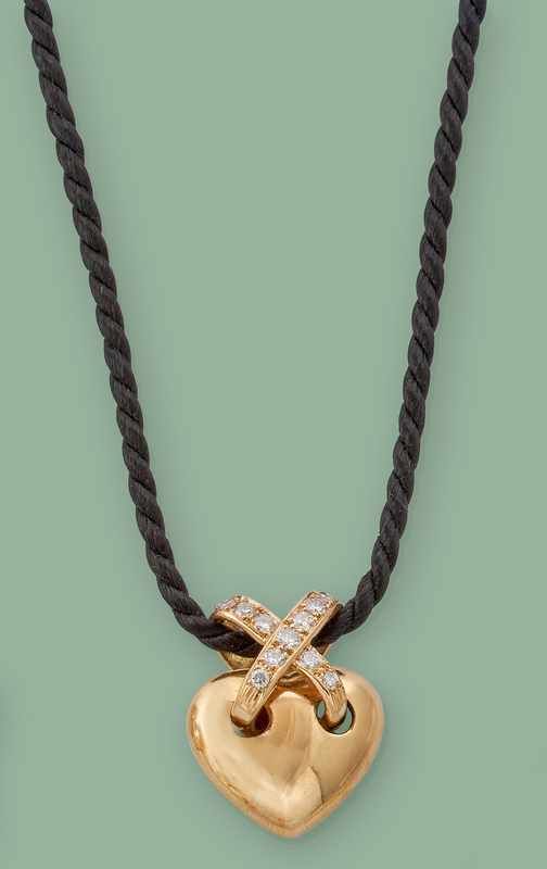 COLLIER cordon tissu noir torsadé, fermoir...