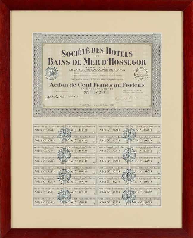 SOCIÉTÉ DES HOTELS ET BAINS DE MER D'HOS...