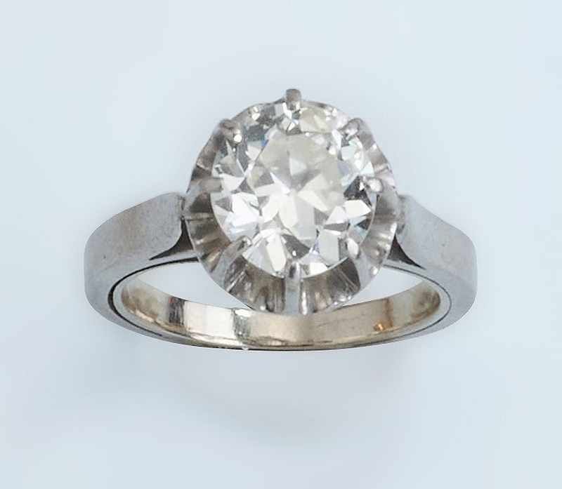 SOLITAIRE en platine (950) et son diamant...
