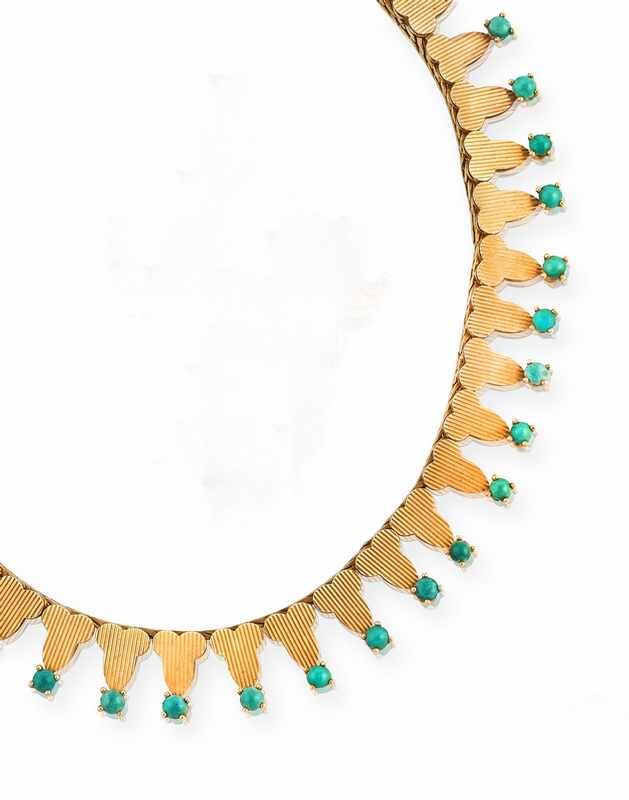 COLLIER en or jaune (750) à maillons articulés...