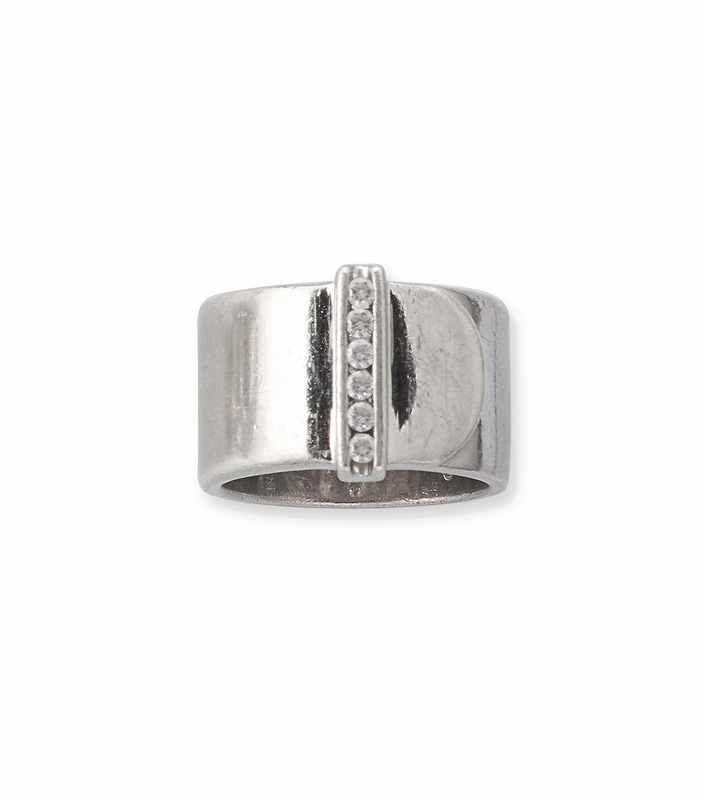BAGUE JONC formant ceinture en argent (925)...