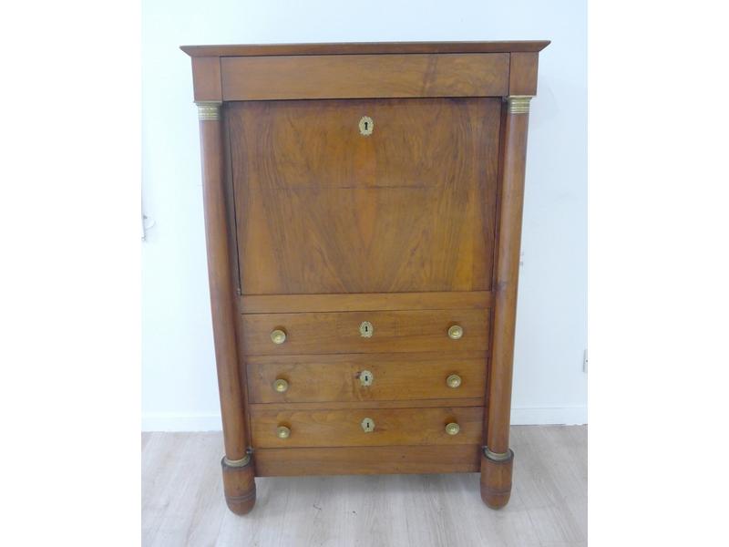 SECRETAIRE rectangulaire en placage d'acajou...