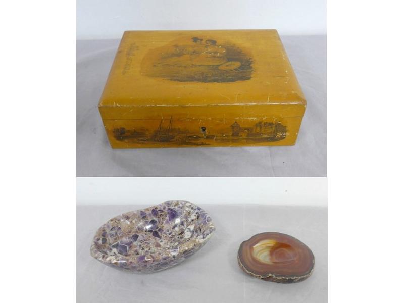 VIDE-POCHE en agate (Diam.12,5 cm)