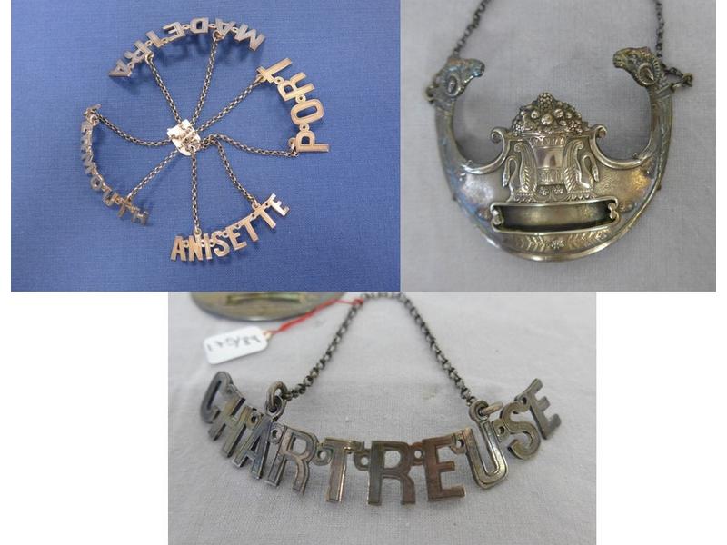 LOT DE CINQ CHAINES DE BOUTEILLE "Anisette",...