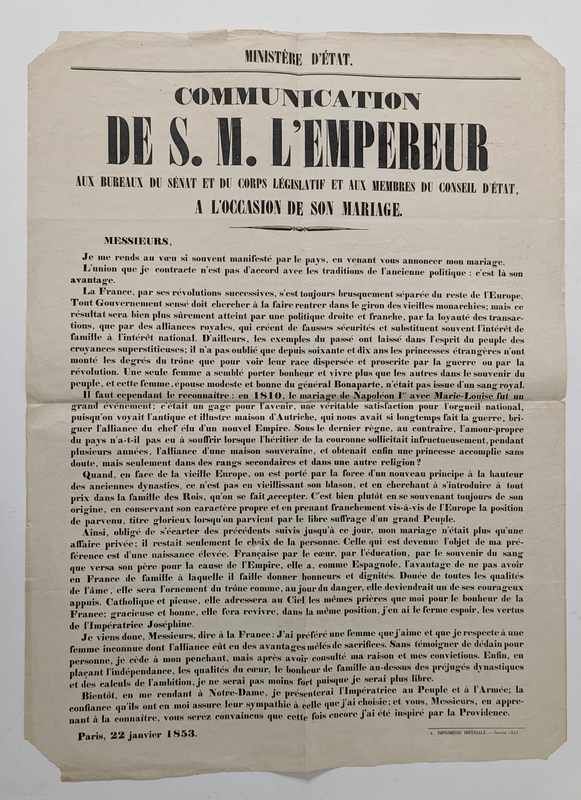 [MARIAGE DE NAPOLEON III et EUGÉNIE de M...