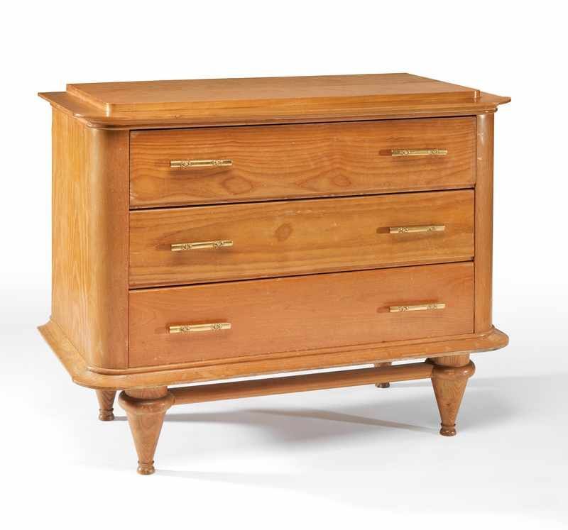 COMMODE rectangulaire en chêne et placage...