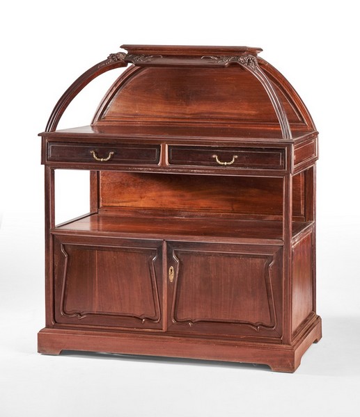 BUFFET DRESSOIR à arcatures Art Nouveau en...