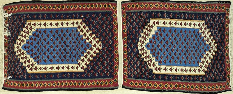 TAPIS GALERIE Kilim double, en laine polychrome...