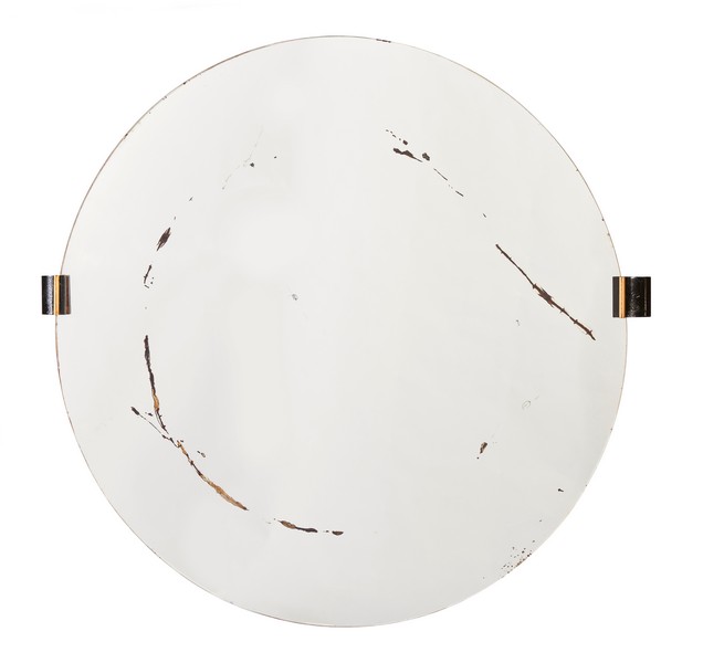 MIROIR circulaire retenu par une traverse...