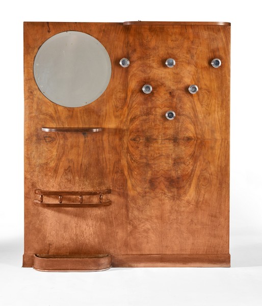 PORTE-MANTEAU / PORTE-PARAPLUIE en placage...