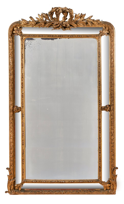 MIROIR rectangulaire à parecloses en bois...