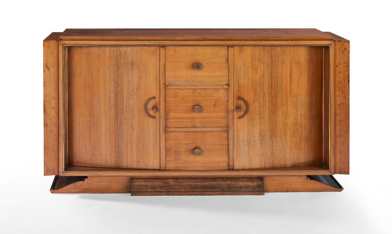 ENFILADE en placage de bois clair et palissandre,...