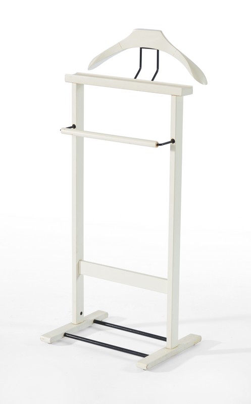 VALET DE CHAMBRE en bois laqué blanc.