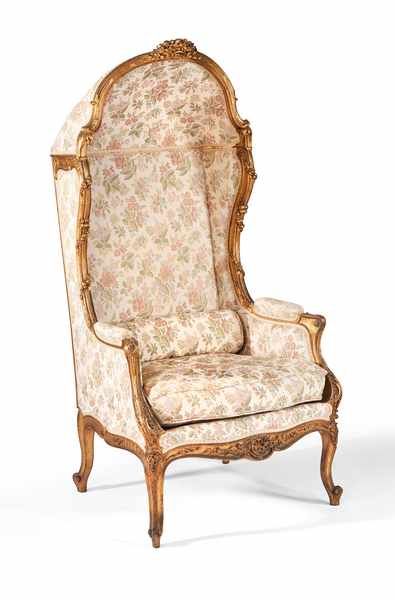 BERGERE EN CONFESSIONNAL, en bois sculpté...