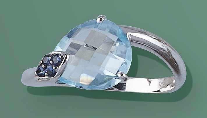 BAGUE en or gris (750) à jonc asymétrique...