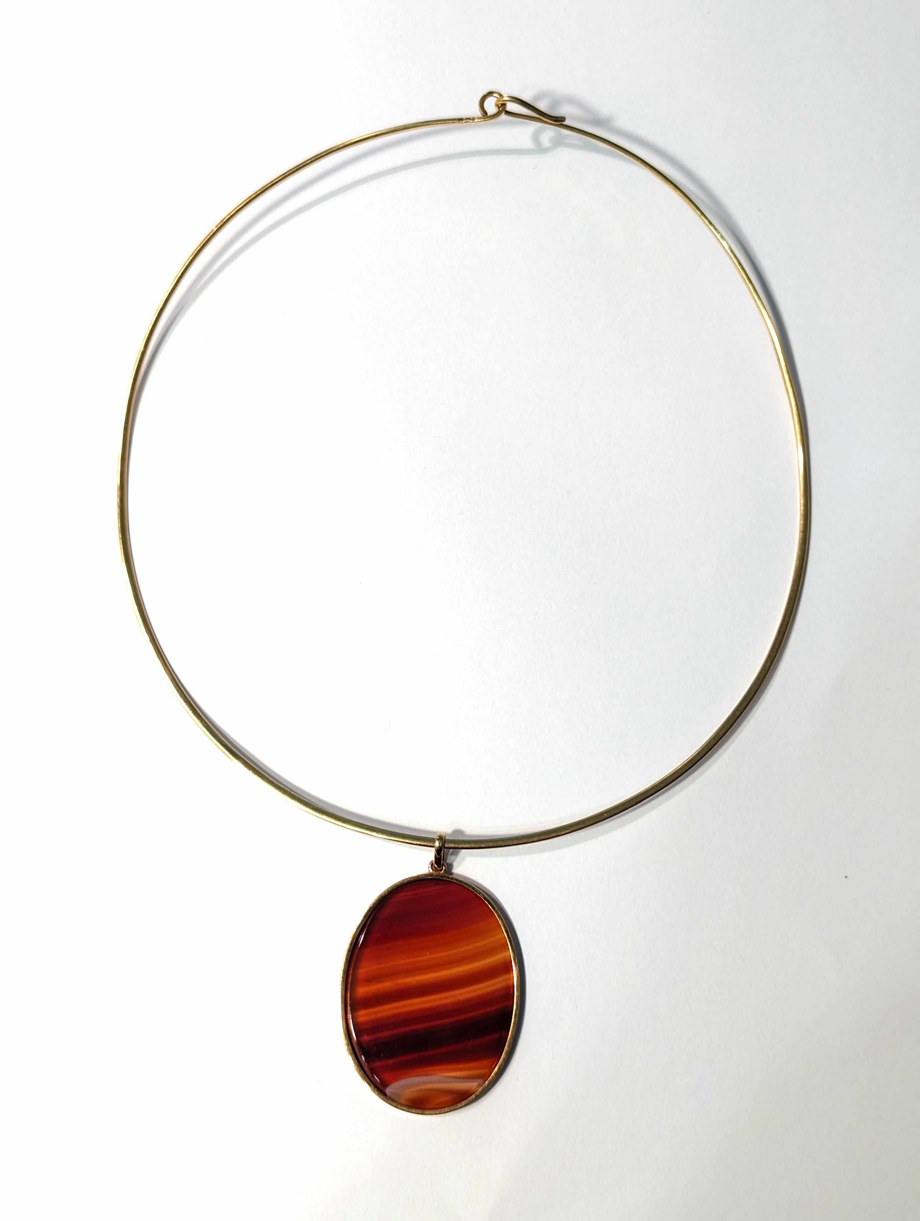 COLLIER RAS DE COU en or jaune (750) avec...