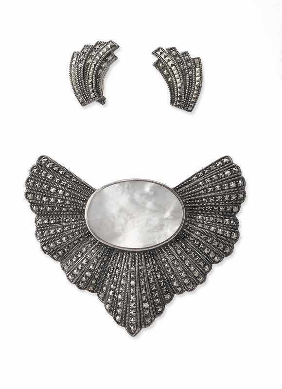DEMI-PARURE en argent (925) composée d'une...