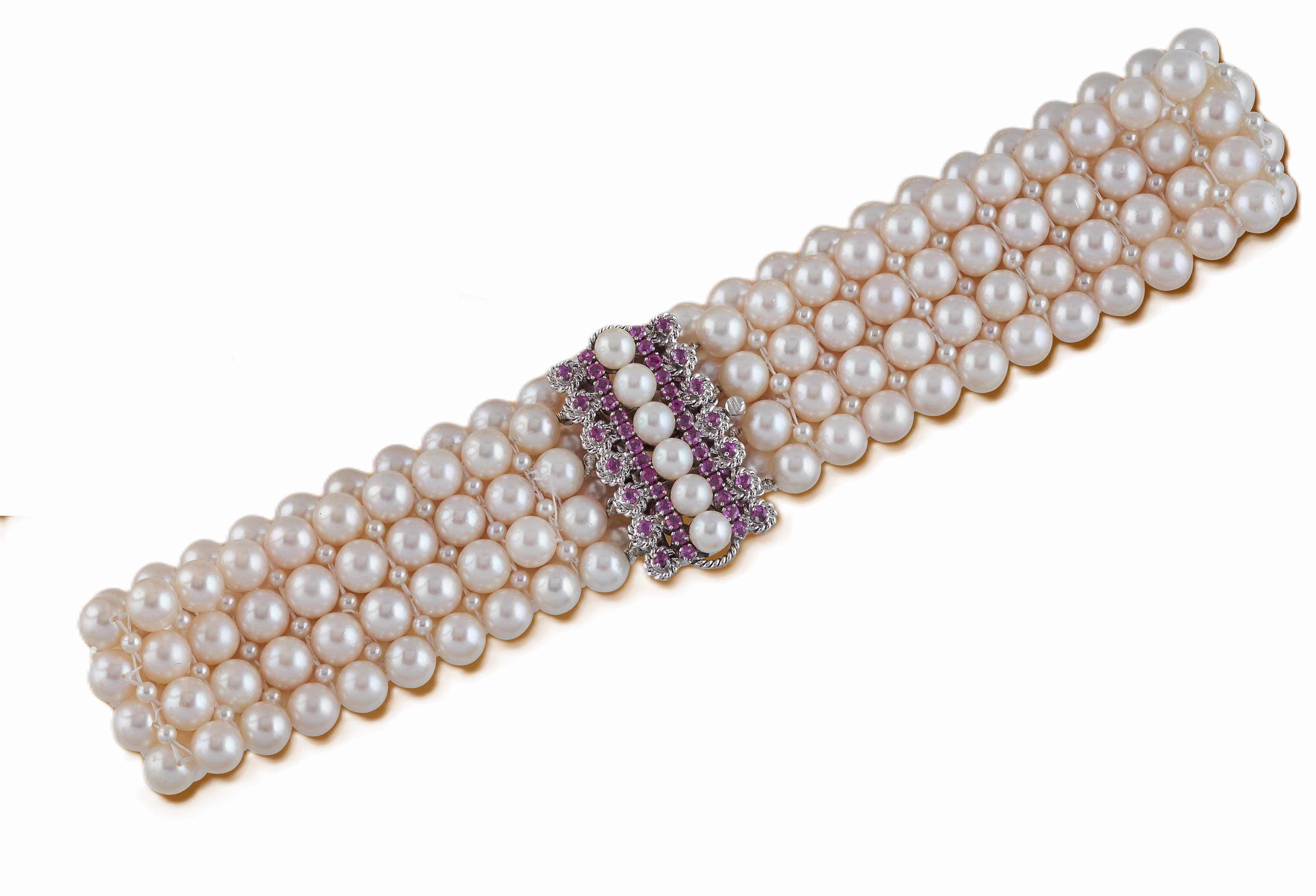 RAS DE COU PERLES DE CULTURE choker tressées...